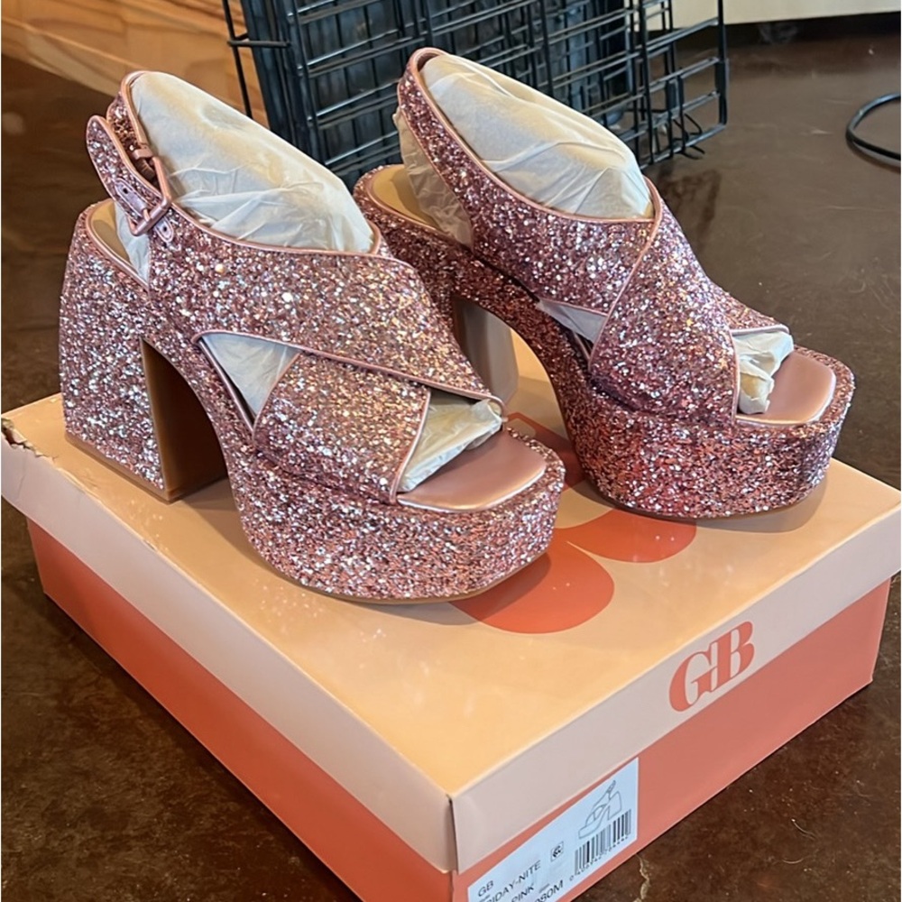 GB Sparkly Pink Heels